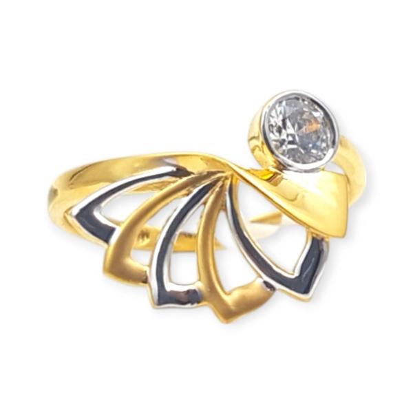 Beautiful Gold Fancy Ring for ladies with Amazing Design and Stone